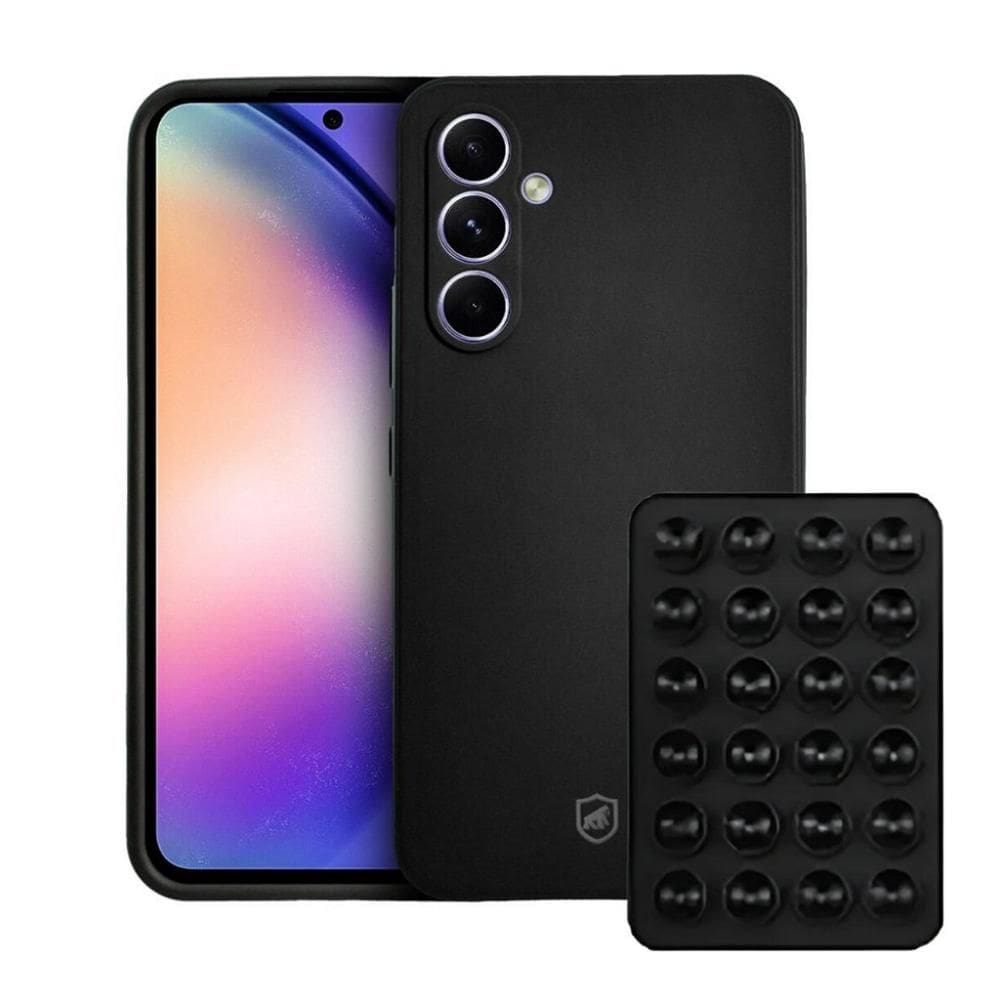 Kit Capa Silicon Veloz para Galaxy A54vVentosa Preta Gshield