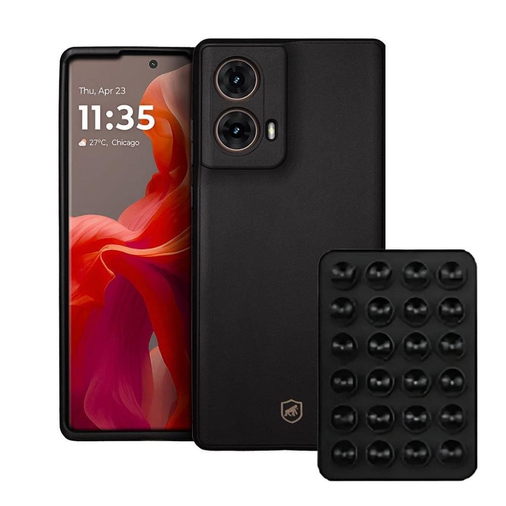 Capa Silicon Veloz para  Motorola Moto G85 5G Ventosa Preta