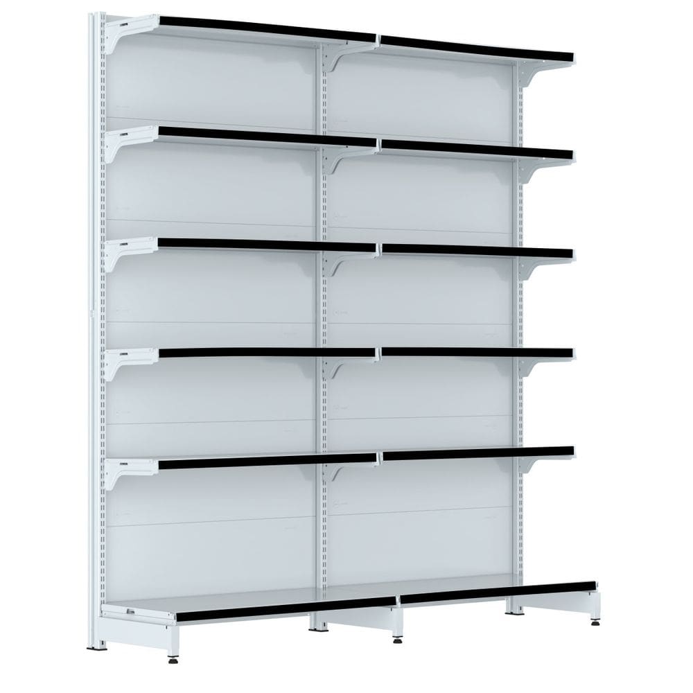Gondola Parede 202 Fit Farmacia Ate 2 Metros Branco Pe Preto