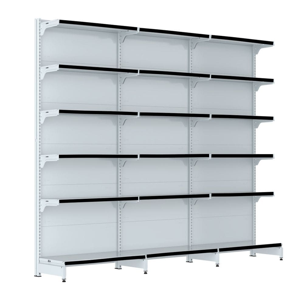 Gondola Parede 202 Fit Farmacia Ate 3 Metros Branco Pe Preto