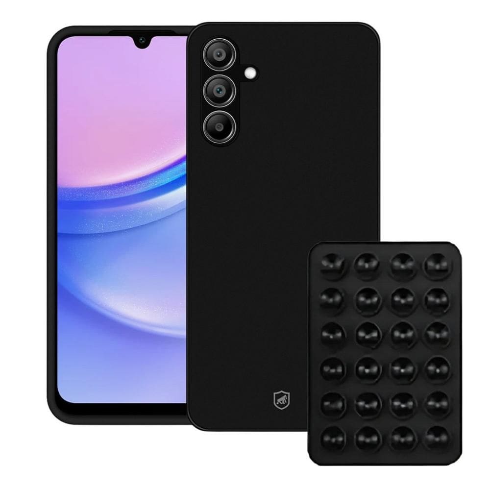 Capa Silicon Veloz para Galaxy A15 Ventosa - Preta - Gshield