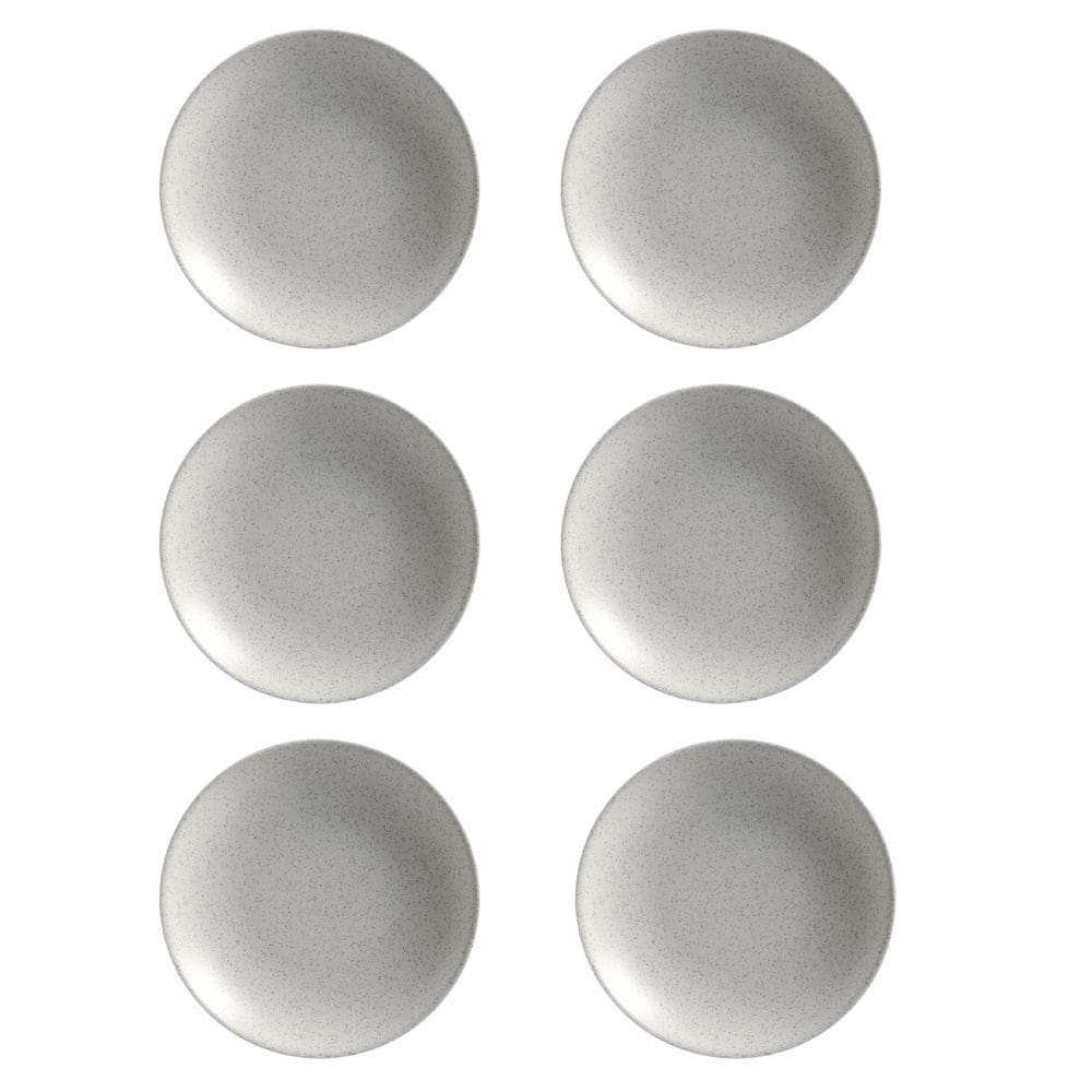 Prato Fundo Coup Organic Gray de Cerâmica 25cm 6 Unidades - Alleanza 7583-202