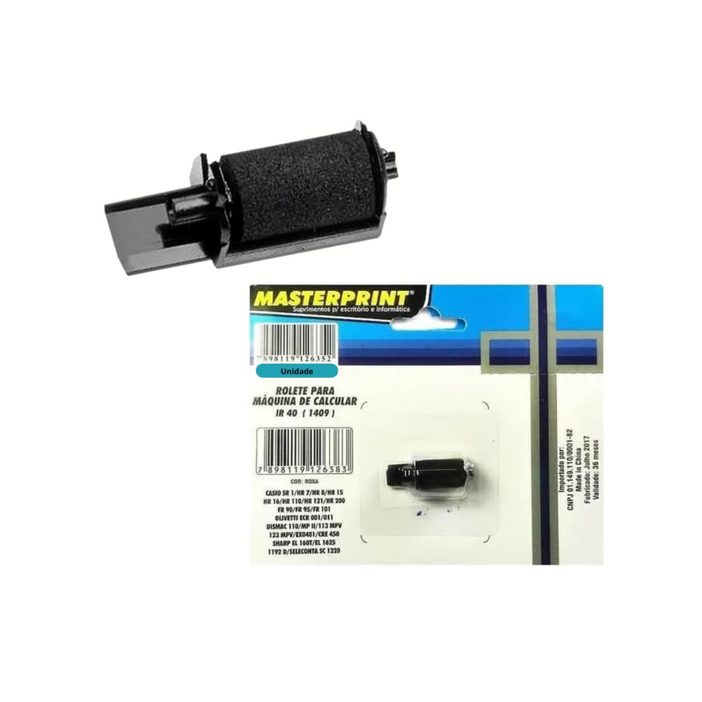 Rolete para Maquina de Calcular Masterprint IR 40 1409 Roxa - Unidade