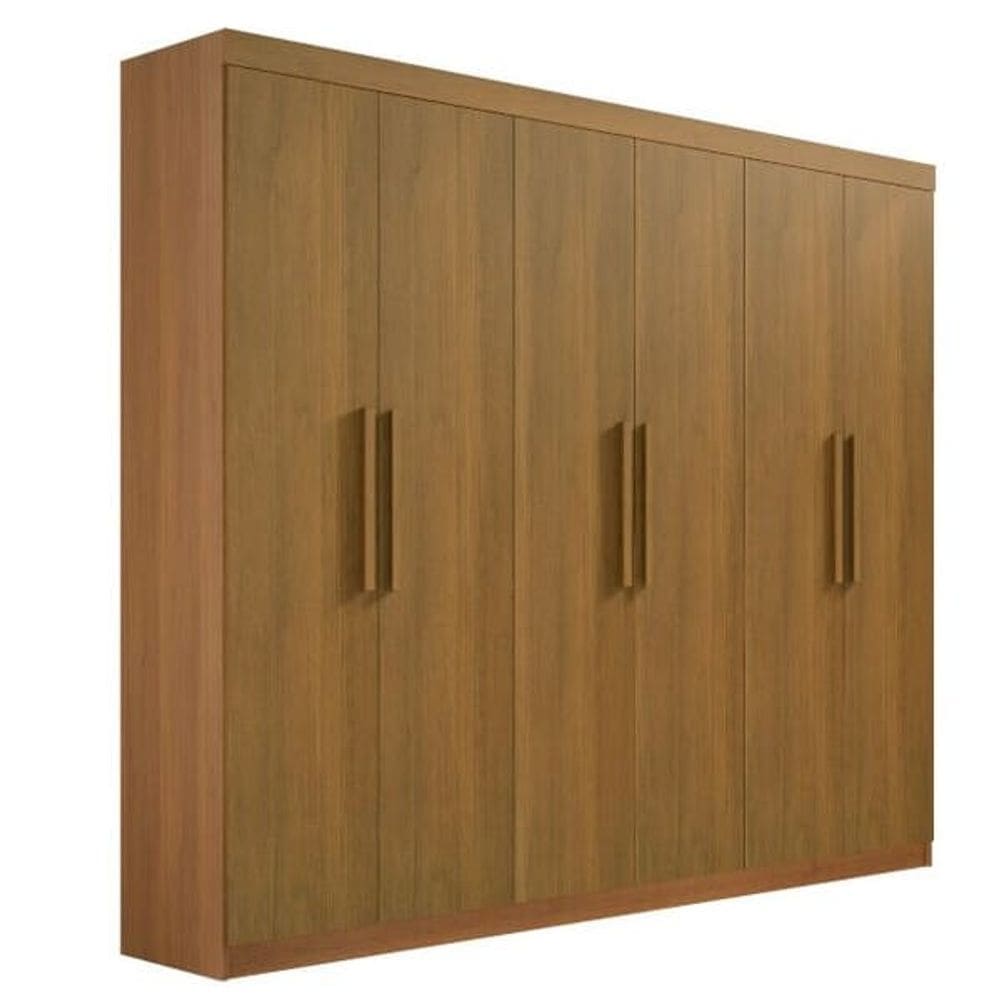 Guarda Roupa Casal 6 Portas 4 Gavetas - Leblon-Cinamomo - Móveis D`Doro