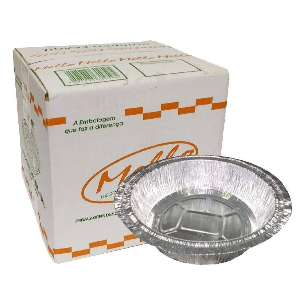 Quentinha Aluminio M5 340Ml C/Tampa Manual C/400 Mello  4Cx