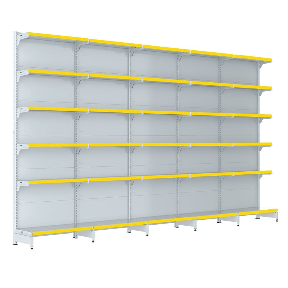 Gondola Parede 202 Fit Farmacia Ate 5 Metros Branco Pe Amare