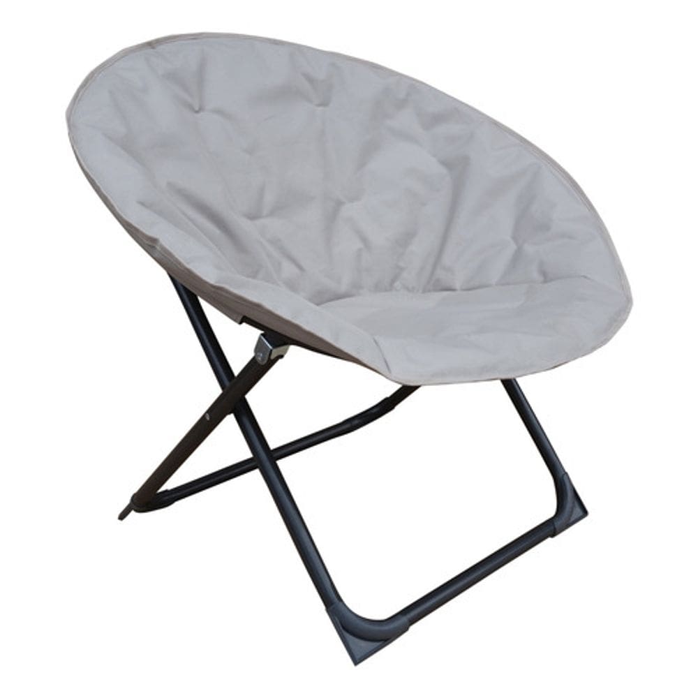 Cadeira Jardim Em Aco Dobravel 78x85cm Chaise Cinza