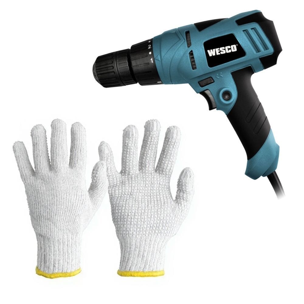 Kit Parafusadeira Furadeira WS3231 Wesco + Luva Malha