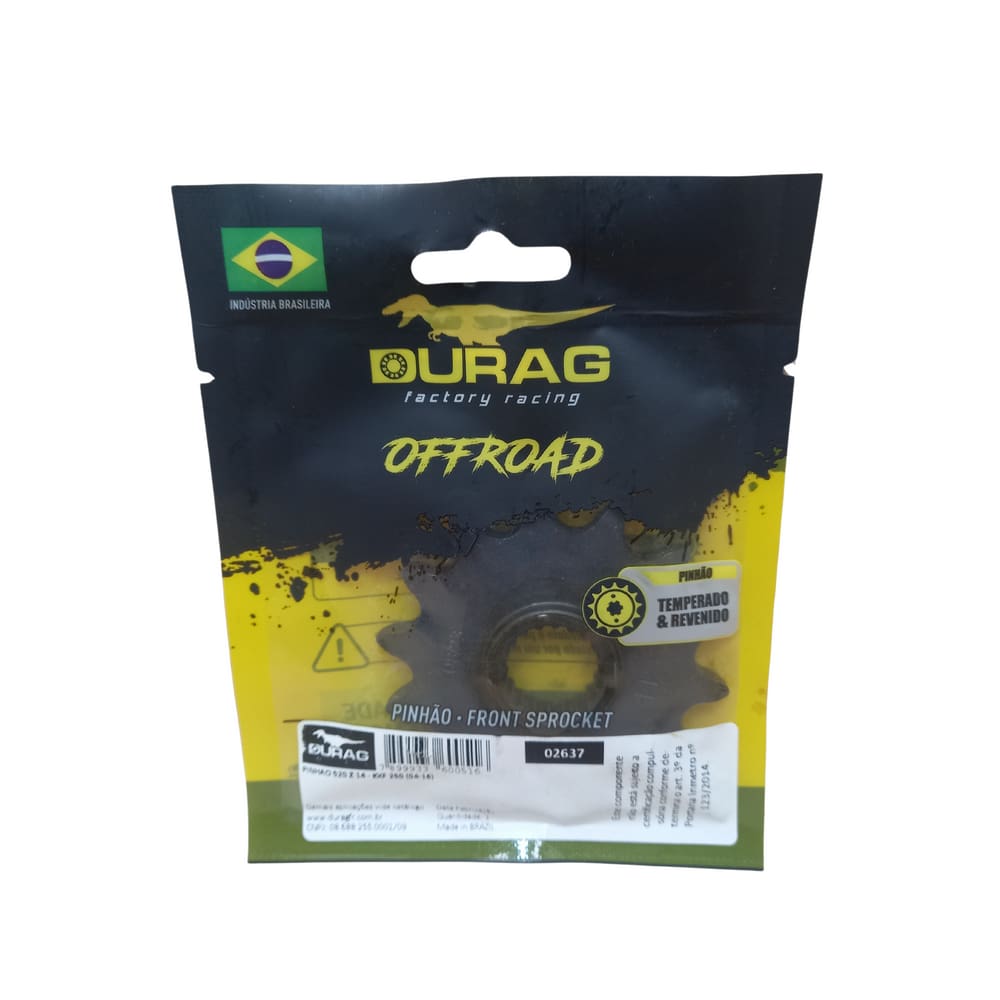 DURAG Pinhão Piao 14 dentes KAWASAKI KXF250 2004 à 2016