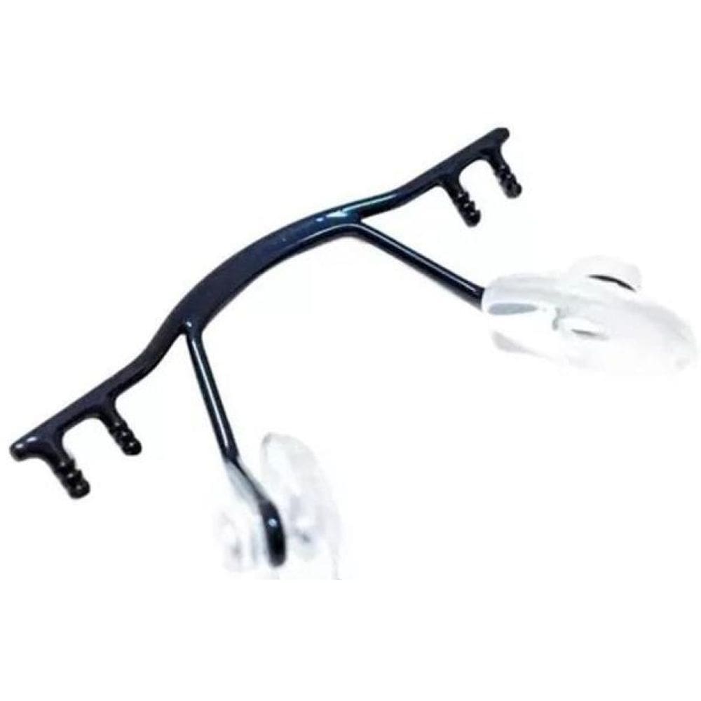 Ponte Plaqueta Metal Armação 3 Peças Silhouette Óculos Cinza