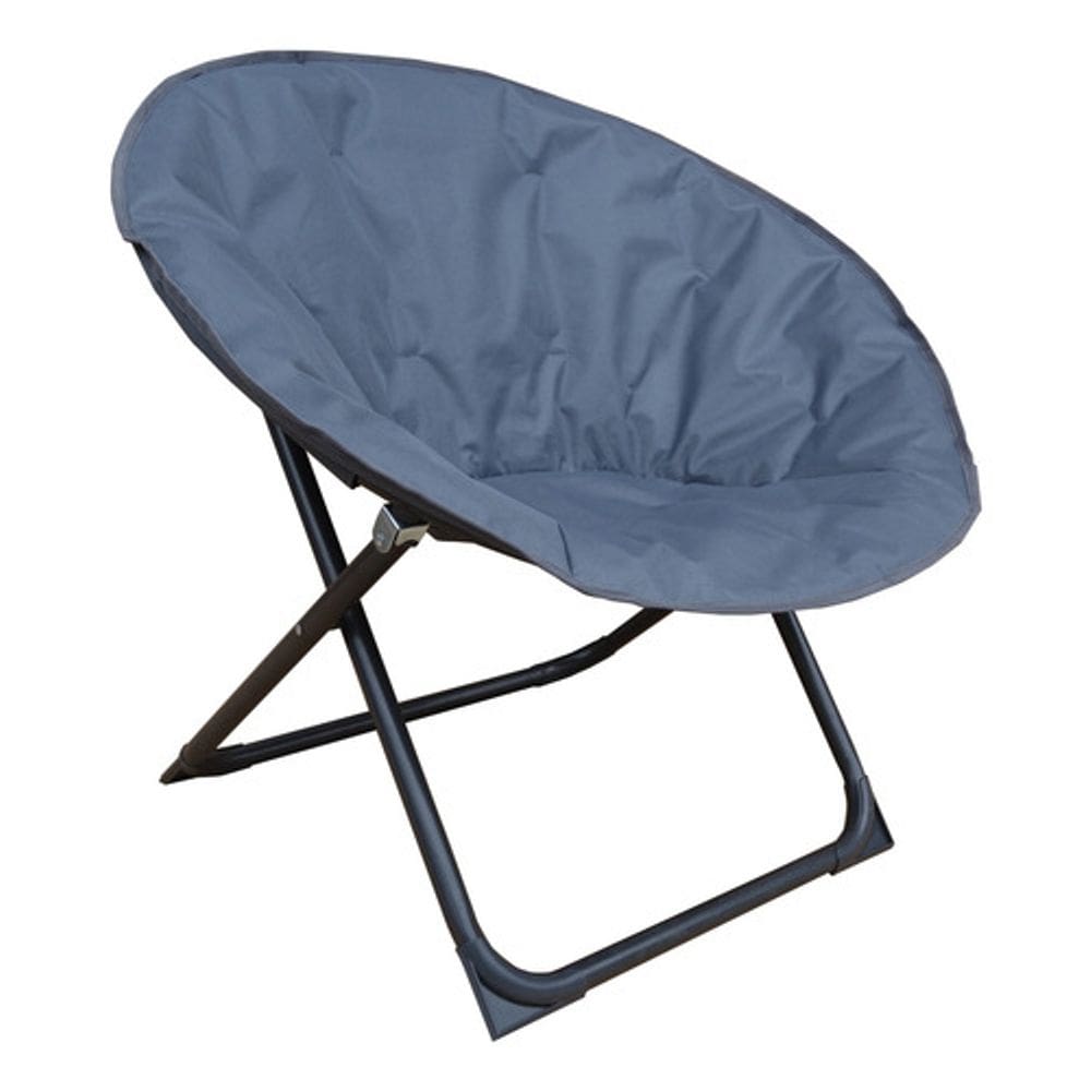 Cadeira Jardim Em Aco Dobravel 78x85cm Chaise Cinza Escuro