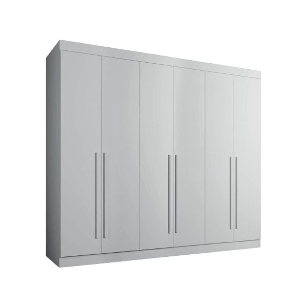 Guarda Roupa Casal 6 Portas 6 Gavetas - Diamante-Branco - Leifer Móveis