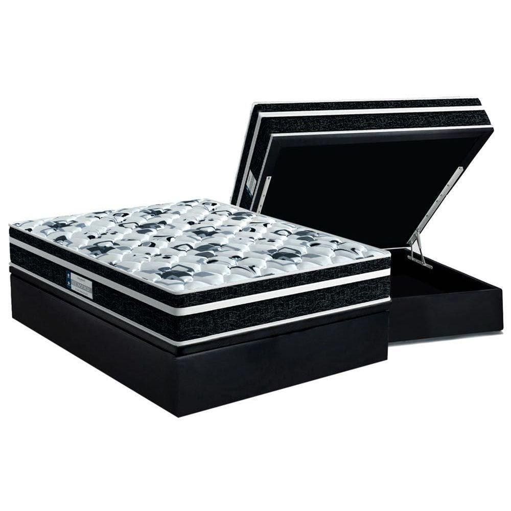 Cama Box Baú Colchão Anatômico Probel D / Ep Prodormir Advanced Tech PlusBase Suede Gray
