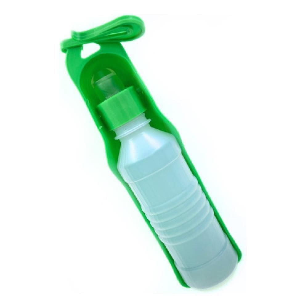 Bebedouro Garrafa Portátil Cachorro 500ml Viagem Carro Passeio Pet Aqua Dog Uso Externo Verde