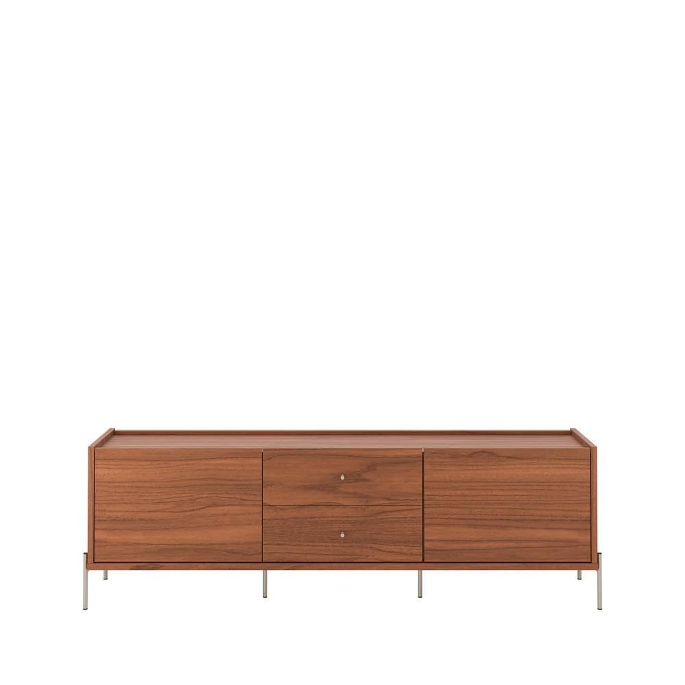 Rack para TV Até 75” 2 Gavetas 2 Portas Jasper 185 cm - Canella c/ Champanhe