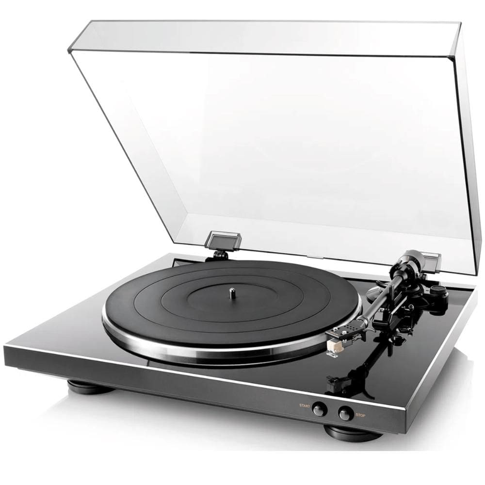 Denon DP-300F Toca-Discos Analógico Automático Cápsula MM Refinado de Alta Fidelidade 33 1/3 e 45 RPM Preto 110v