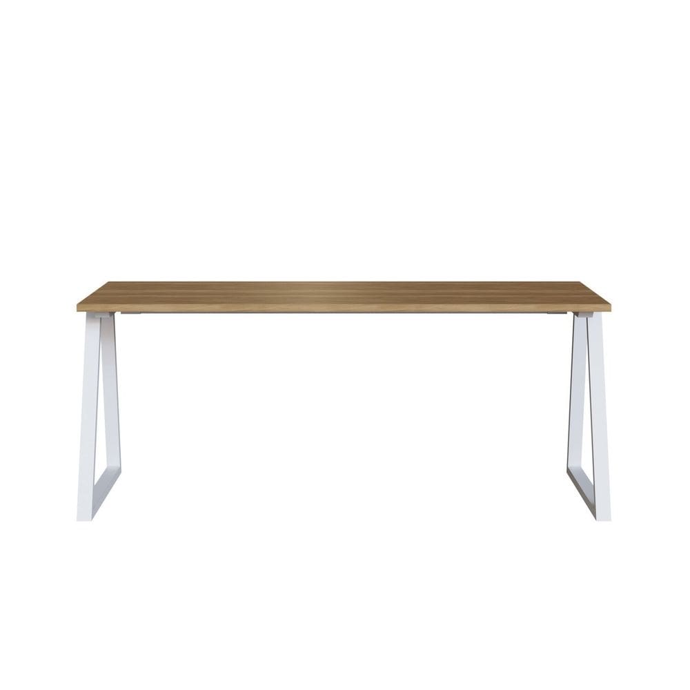 Mesa Escrivaninha 160cm Home Office Artesano Concept Nogal/Branco