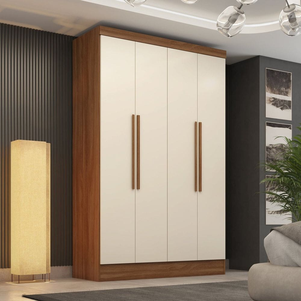 Guarda-roupa 4 Portas 3 Gavetas Sevilla Espresso Móveis