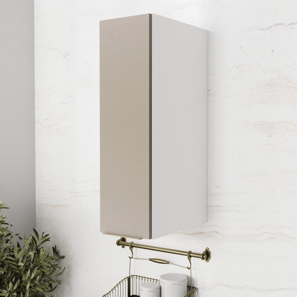 Armário Aéreo 1 Porta 20cm Ipanema Cabecasa Madeiramadeira Cinza Trama/Branco