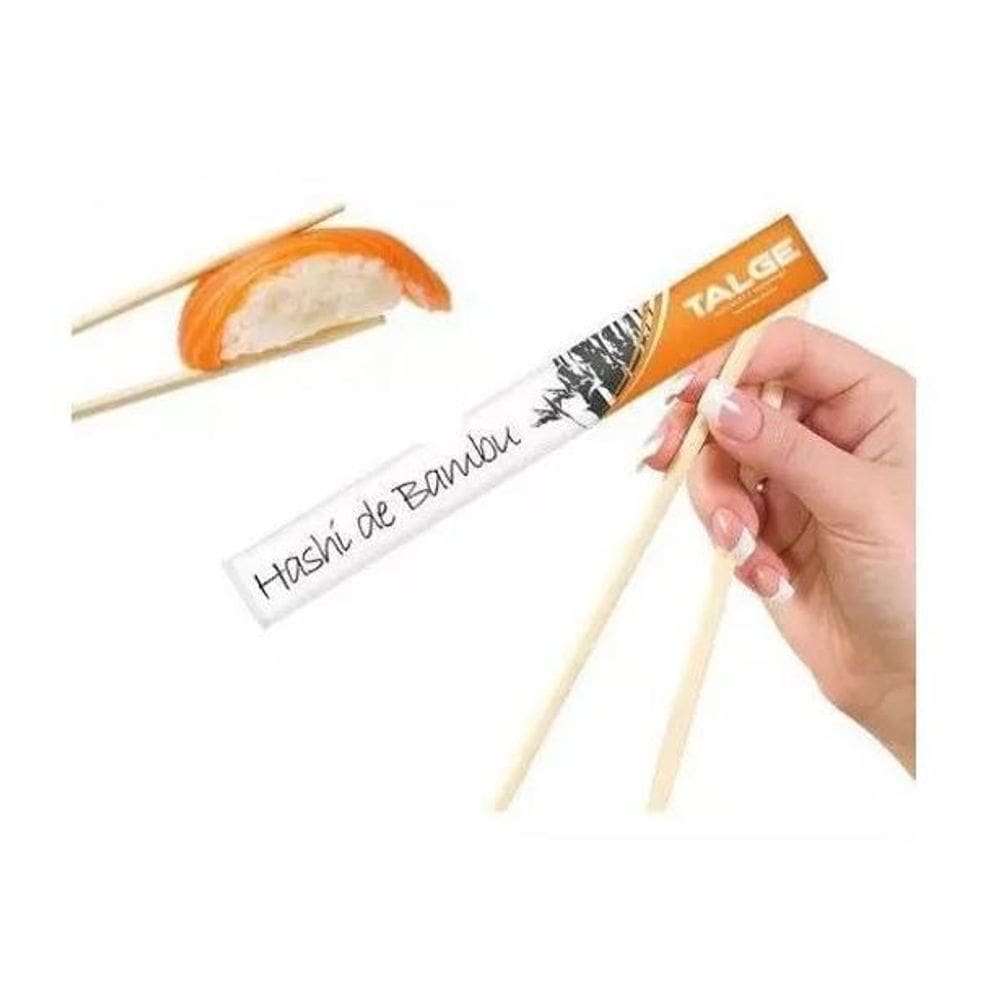 500 Palito Japonês Hashi De Bambu Sushi Sashimi 21Cm 5Pcts