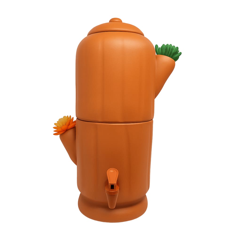 Filtro De Água Artesanal Barro Cacto Purificador Decoração