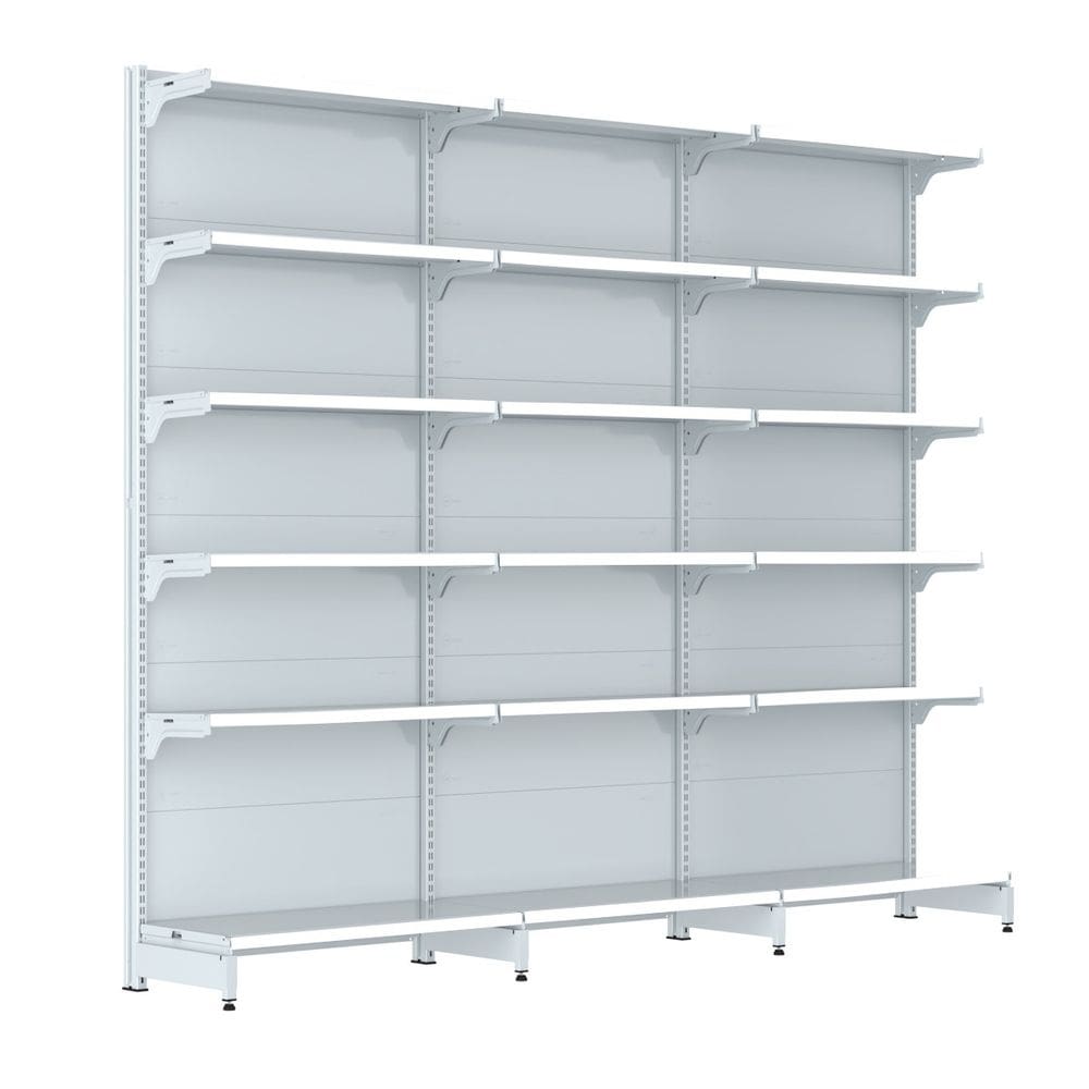 Gondola Parede 202 Fit Farmacia Ate 3 Metros Branco Pe Branc