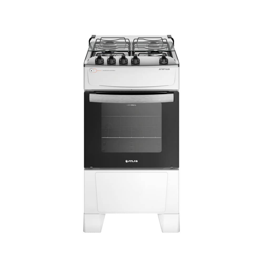 Fogão 4 Bocas Com Mesa Inox Atlas Atenas Bivolt