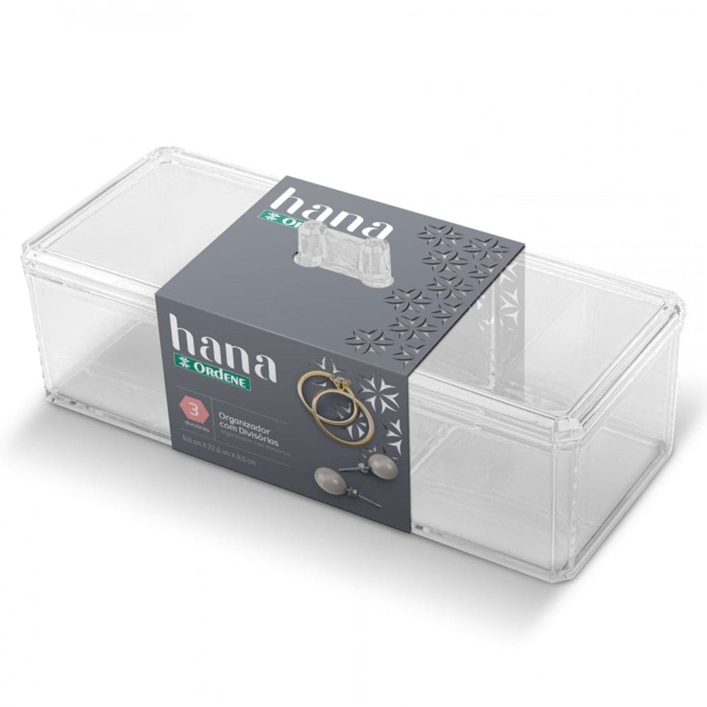 Organizador para Acessórios Hana 22x9 cm com Divisória Ordene