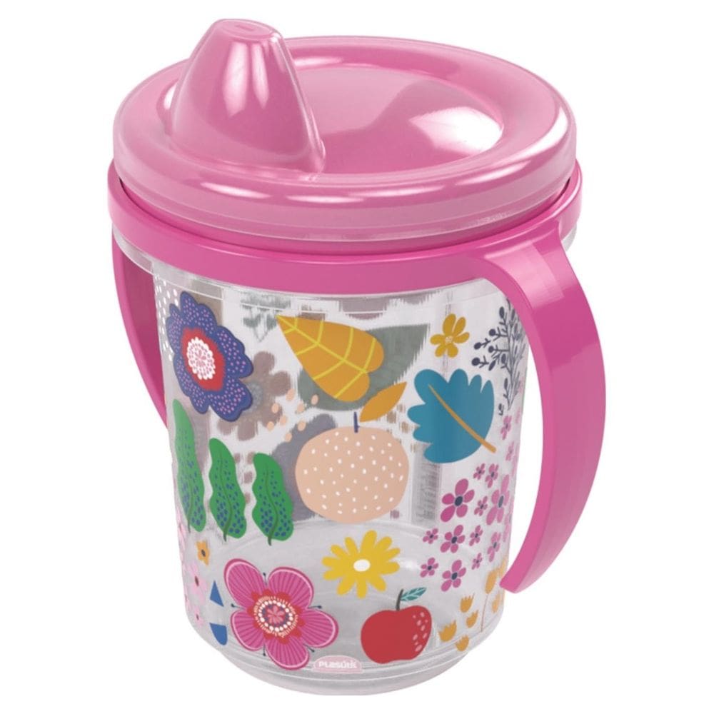 Caneca Trio Infantil 330 ml Decoração Frutas Plasutil
