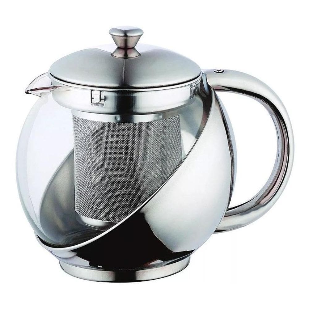 Bule Para Chá Em Vidro 800 Ml Com Infusor Inox