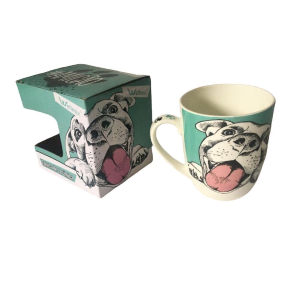 Caneca Amicão Cerâmica Verde 400Ml Wellmix