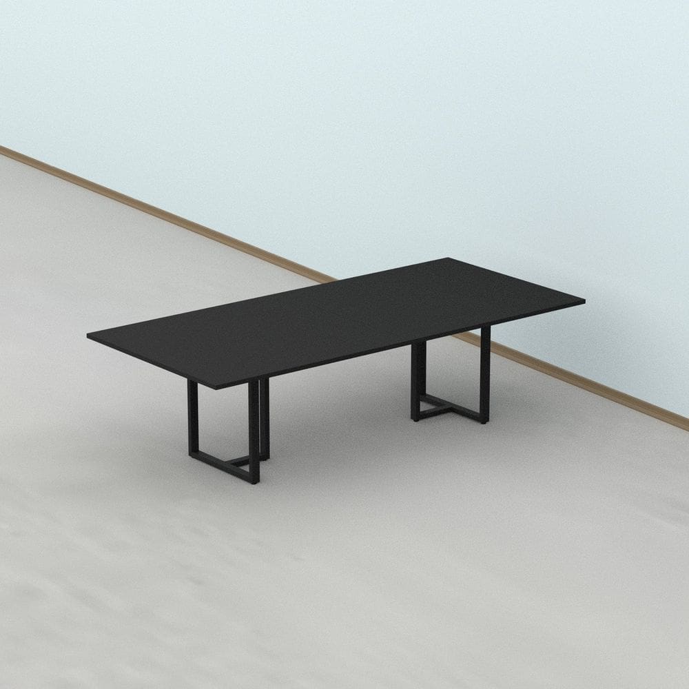 Mesa Reunião 260x73,5cm em Mdp Bipartida Preto