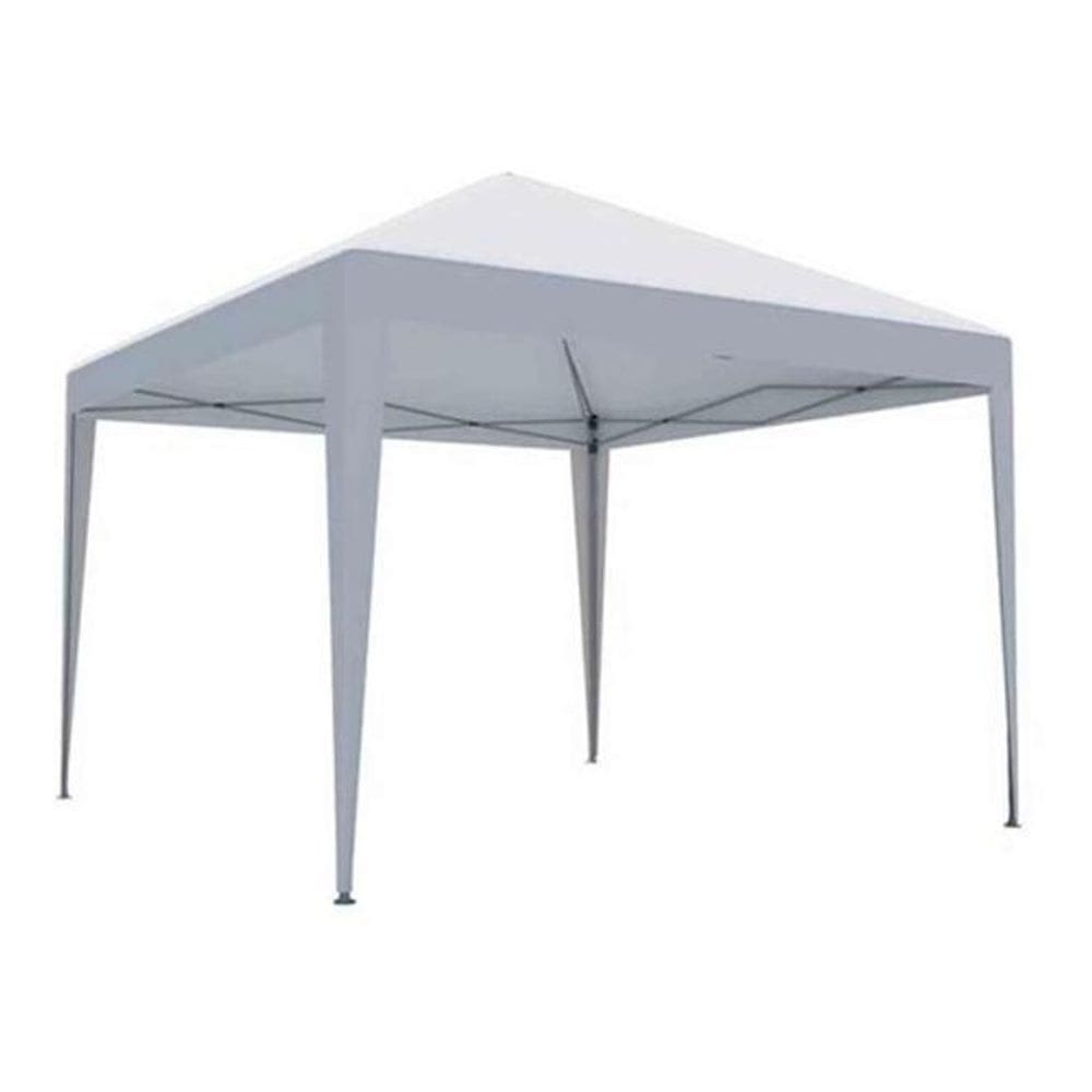 Tenda Gazebo Articulável Aço Branco 3X3 M Praia E Jardim