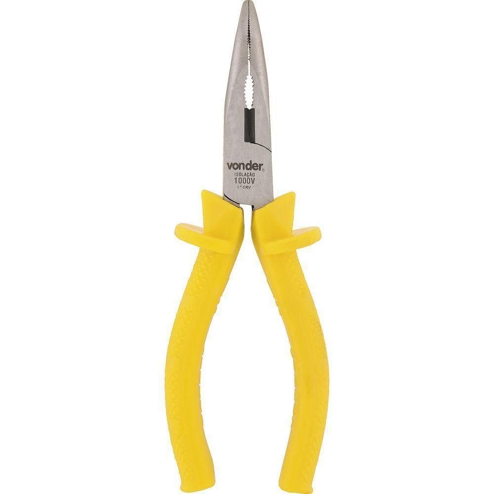 Alicate Bico Meia Cana 6” Curvo Vanádio Isolado 1000v Vonder