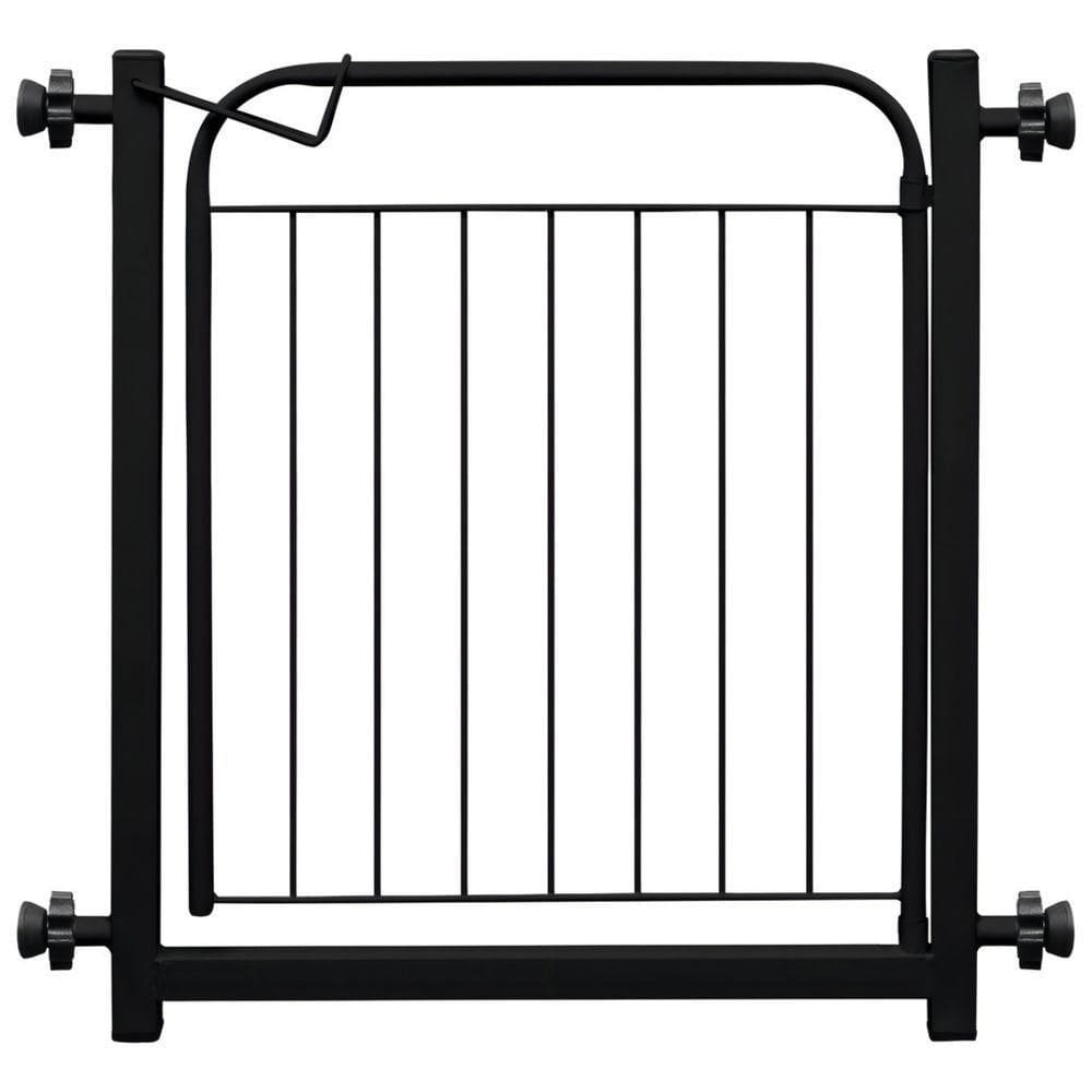 Portão Pet Cães Bebês Largo 69 A 84cm C/ Extensor 10cm Preto