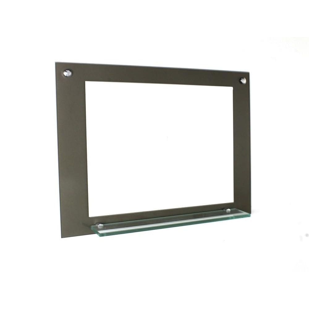 Espelho Para Banheiro Com Prateleira 70Cm Ouro Envelhecido