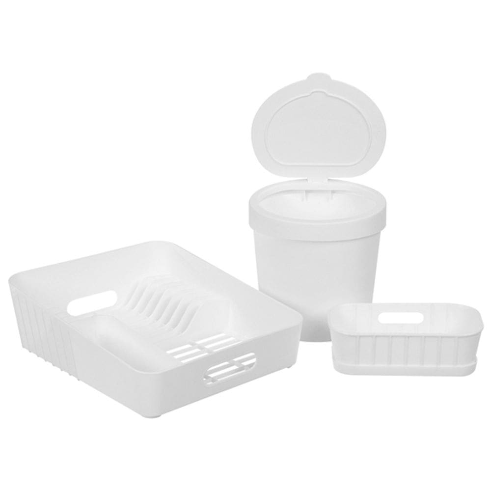 Kit Pia Escorredor, Organizador de Pia e Lixeira 3,5 l