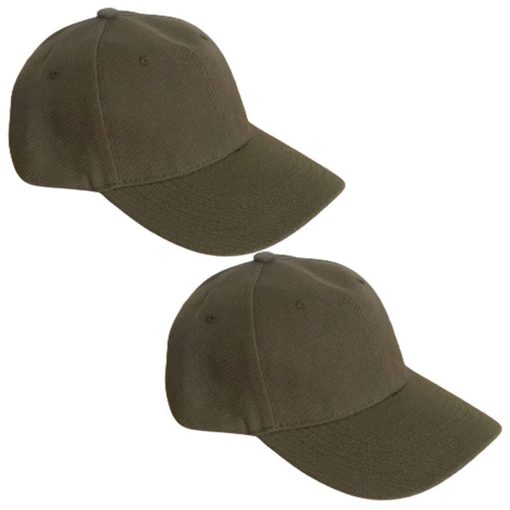 Kit 2 Bonés Chapeu Bombeta Ajustável Liso Aba Curva Verde