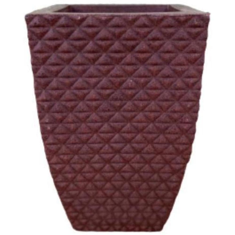 Vaso Decorativo Planta Flor Quadrado Berlian Bojo Pp Marrom