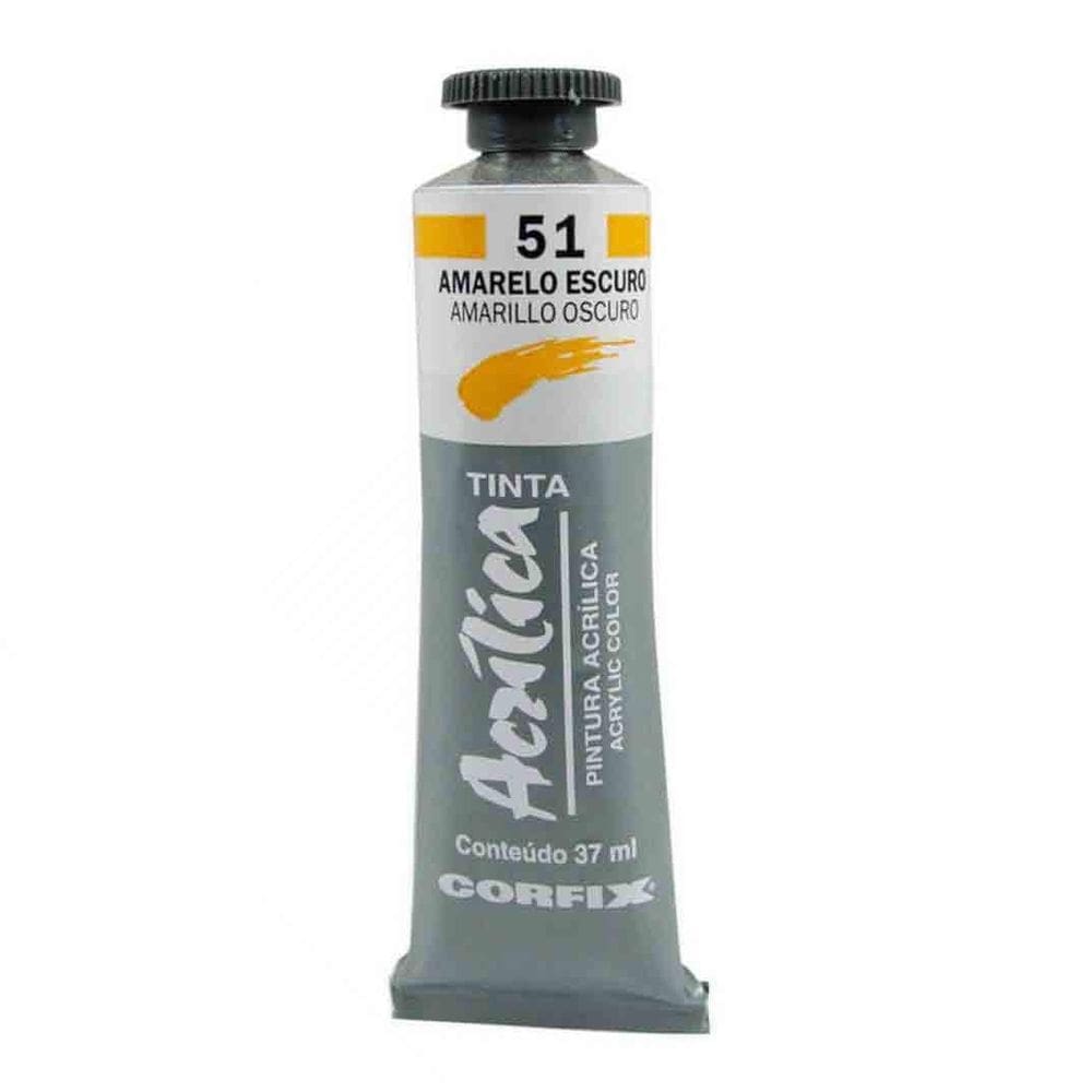 Tinta Acrilica Corfix 51 Amarelo Escuro 37Ml