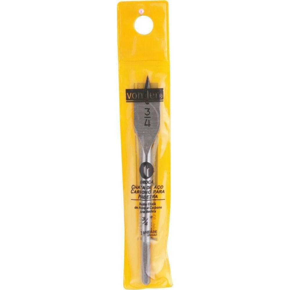 Broca Chata Aço Carbono 1.1-4x6" Para Madeira - Vonder