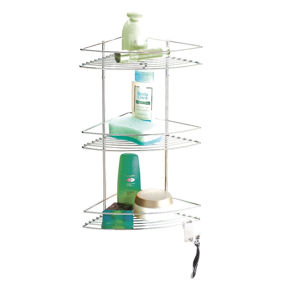 Cantoneira Cromada 3 Andares para Shampoo - Future