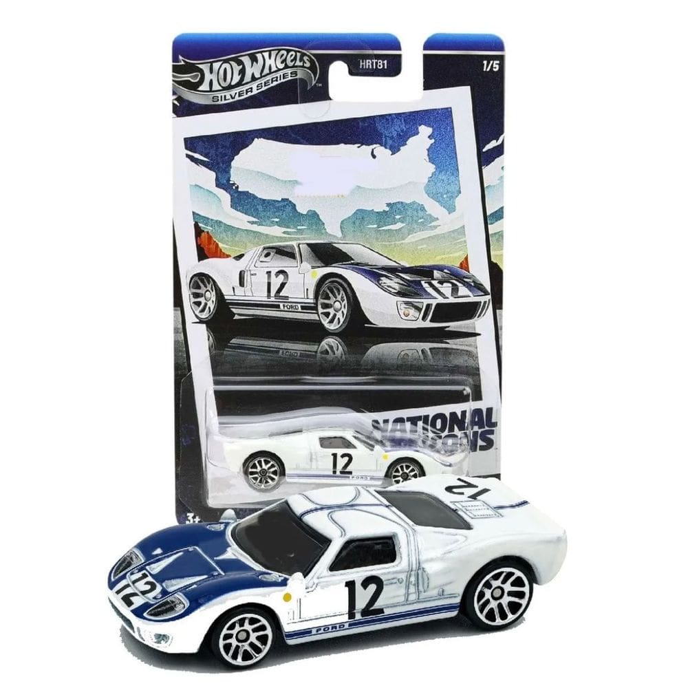 Hot Wheels National Icons - Ford GT40 - Silver Series MATTEL
