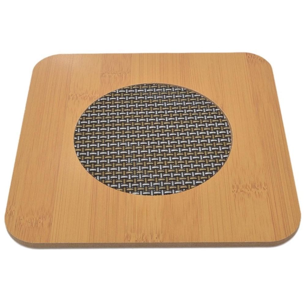 Suporte Mesa Descanso De Panela Cozinha Quadrado Em Bambu