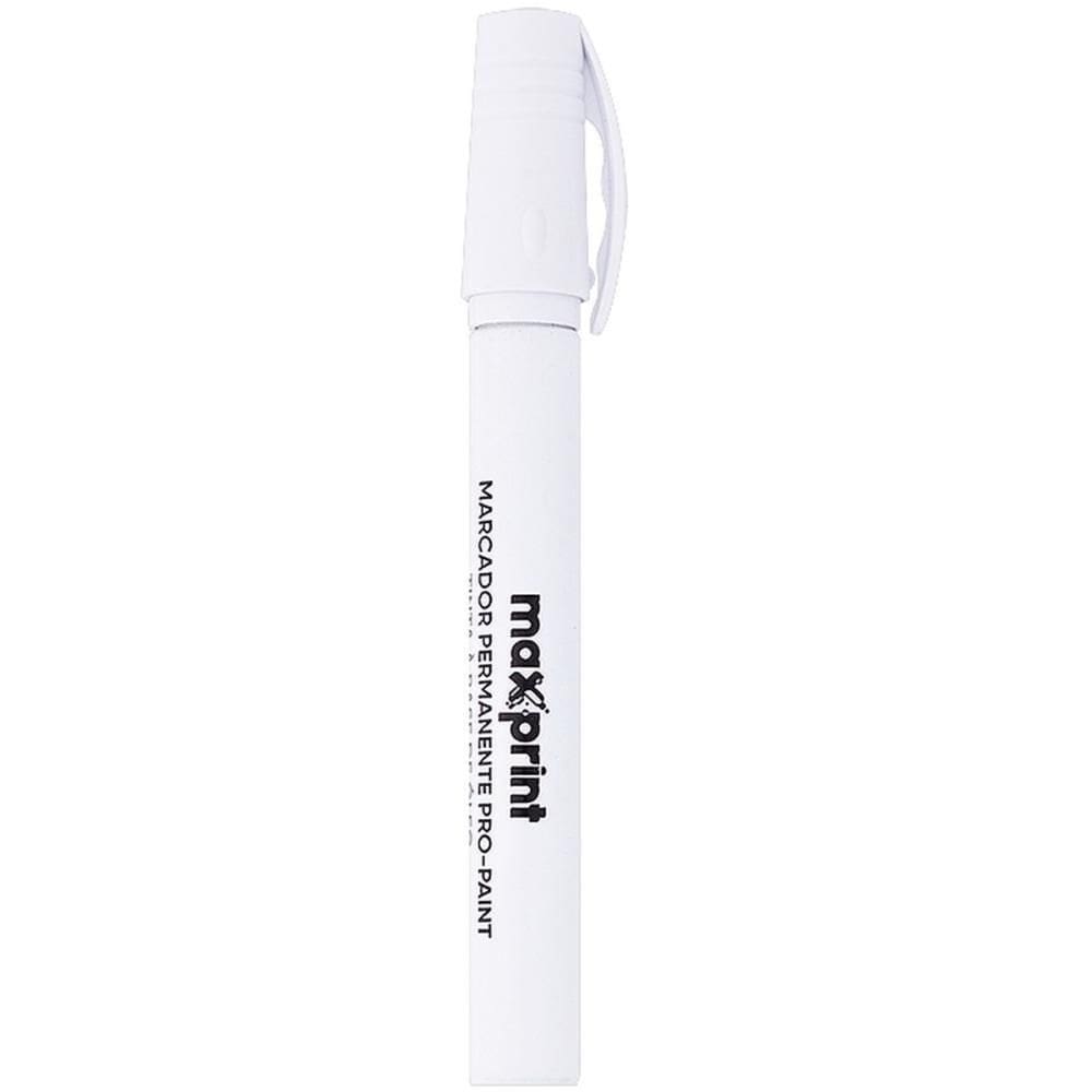 Marcador Artístico Branco Metálico Permanente Pro - Maxprint