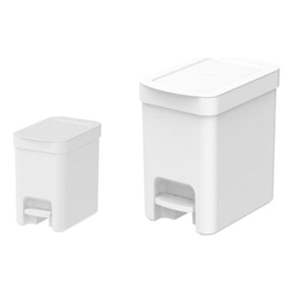 Kit 2 Lixeira Pedal Tampa 6 E 8 Litro Cozinha Banheiro Cesto