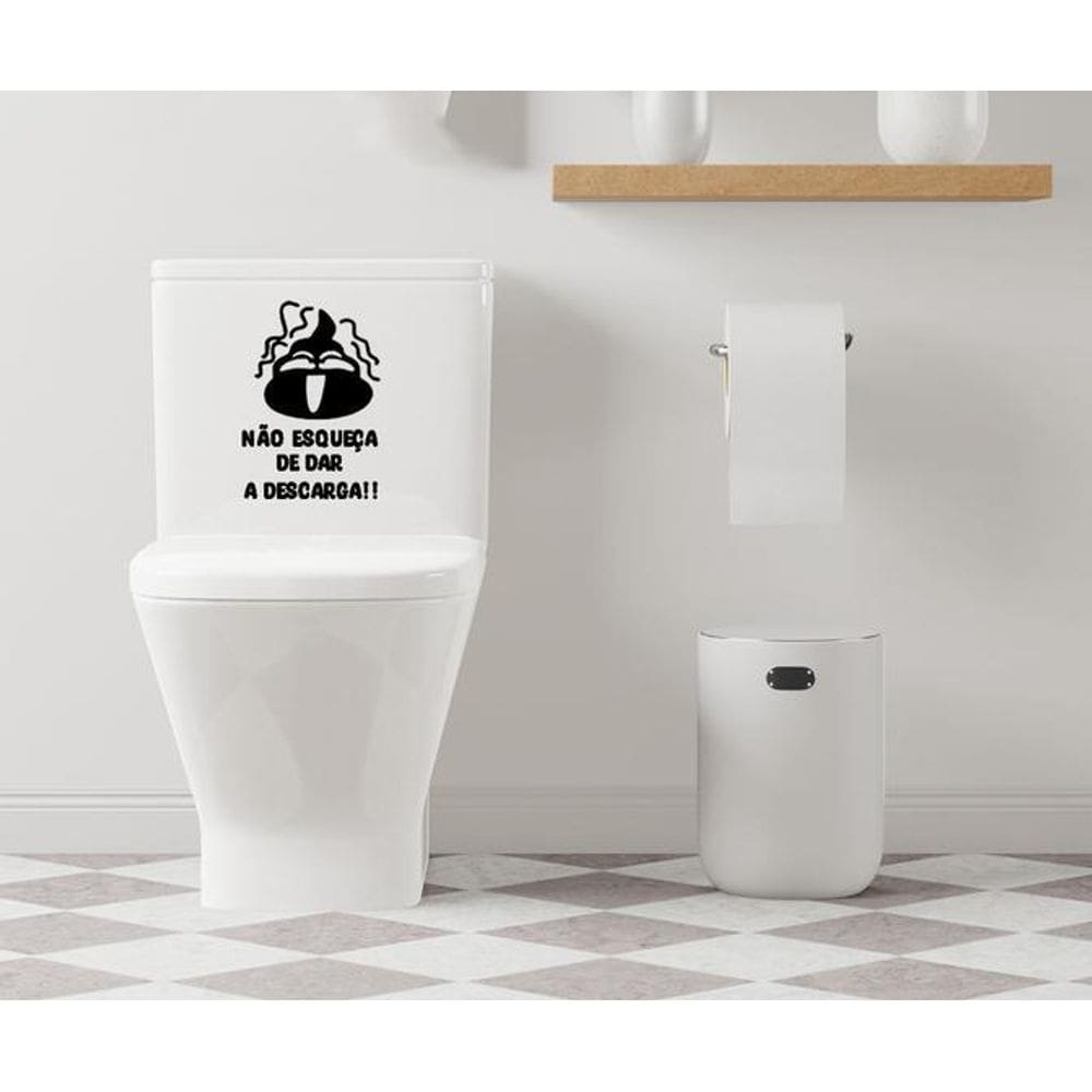 Adesivo Vaso Sanitário Descarga Mod02 - Vinil