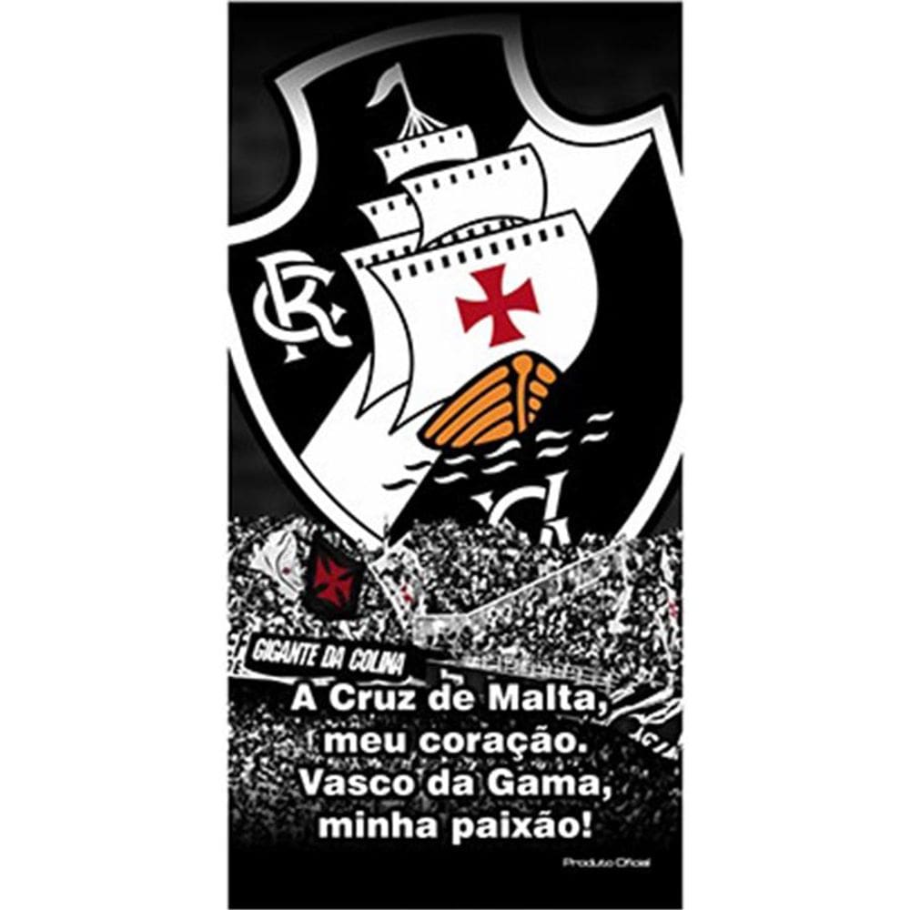 Toalha de Time Buettner Veludo Estampado Vasco 70cm x 140cm