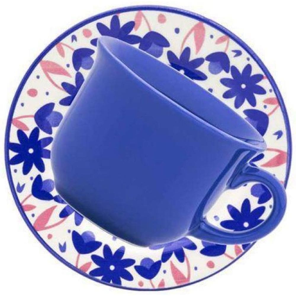 Jogo De 6 Xícaras Grandes 200 Ml Com Pires Donna Sossego