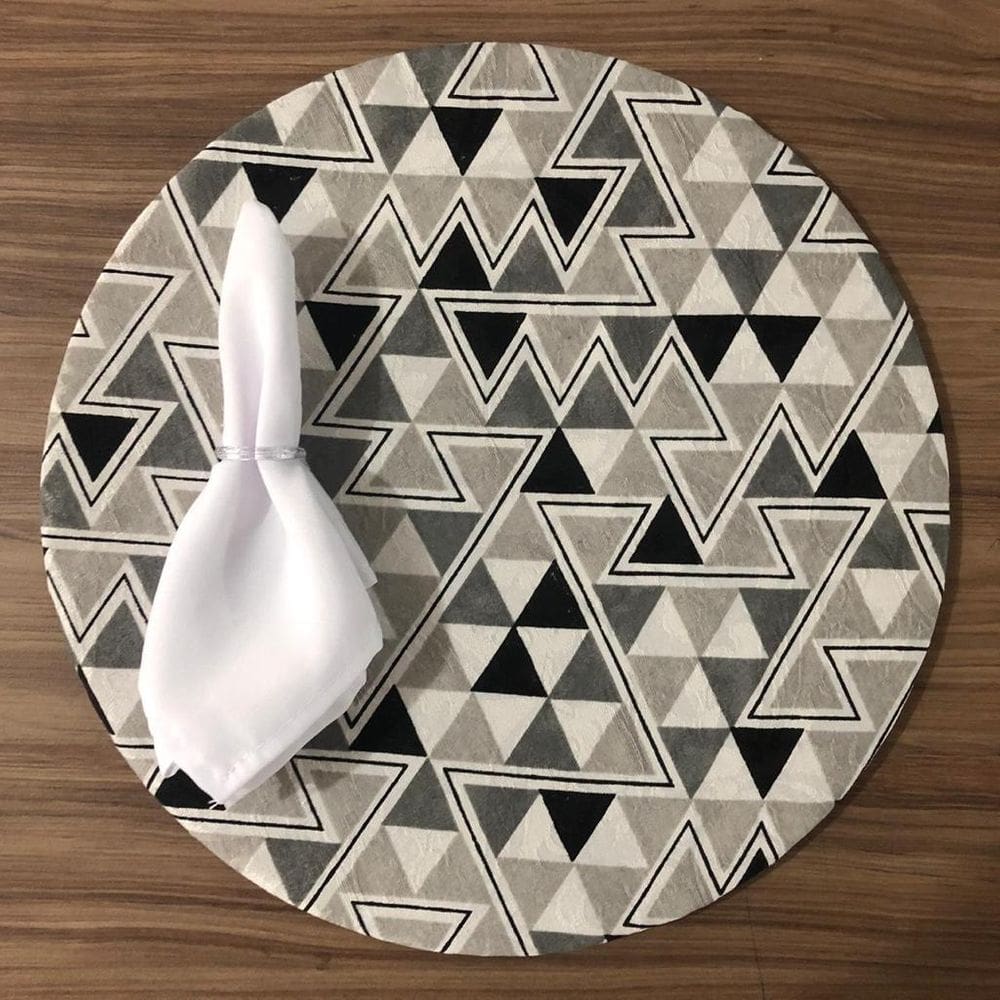 Jogo De Sousplat De Tecido 4 Lugares Completos Branco